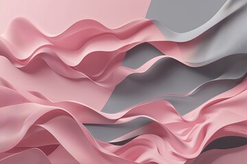 Poster - Elegant Pastel Pink and Gray Design with Dynamic Technology Elements