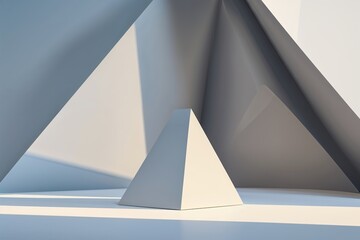 Poster - Contemporary Abstract Background with Minimalist Triangular Design