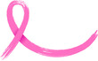 © wowow - Pink ribbon symbol brush style. Breast Cancer Awareness Month. Icon design. For poster, banner and t-shirt. Brush style illustration.