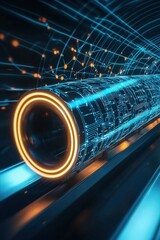 Aufkleber - A hyperloop transportation system optimized through AI microprocessor technology,Transition to Microprocessors