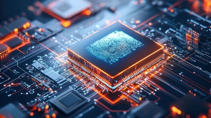 Aufkleber - A security surveillance system detecting movement with microprocessor AI,Transition to Microprocessors