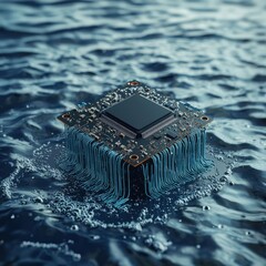 Aufkleber - AI-driven weather forecasting, Transition to Microprocessors