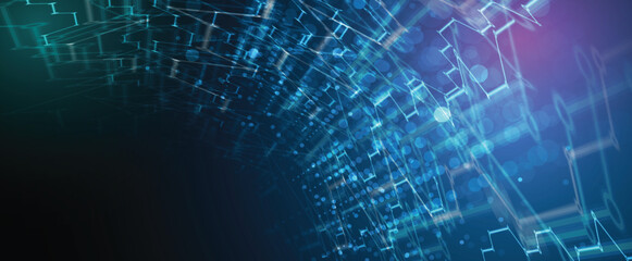 Aufkleber - Futuristic abstract circuit technology concept background