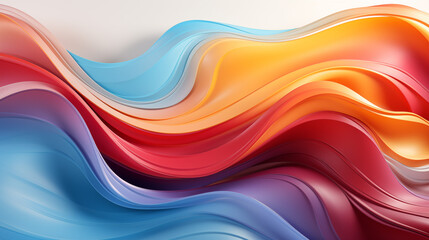 Canvas Print - abstract colorful wave background art design