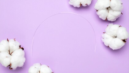 Poster - Cotton blossom arrangement studio still life soft colors overhead view natural aesthetics for home decor