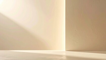 Poster - Natural light reflection on minimalistic walls modern interior photography calm atmosphere close-up serenity