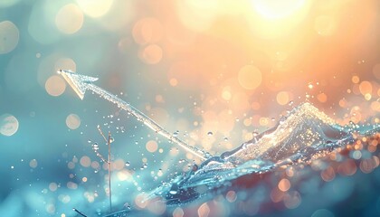 Poster - Water droplets splashing nature abstract photography vibrant colors close-up fluid motion