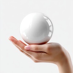 Poster - Holding the Future: A Sphere of Potential in the Palm of a Hand - A Minimalist Conceptual Image
