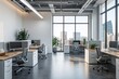 © Michael - Contemporary Urban Office Design Featuring Custom Workstations and Minimalist White Walls
