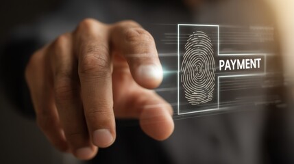 Poster - Digital payment process using biometric fingerprint authentication in modern transaction system