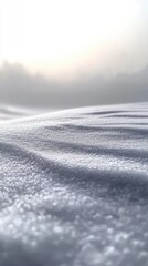 Poster - Sparkling Snowdrift Close Up in Winter Sunlight Landscape Nature Scene Abstract Minimalist Cold Weather Environment