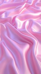 Poster - Pink Silk Fabric Waves in Soft Light Abstract Close Up Texture Background for Fashion Design and Luxury Product Mockups