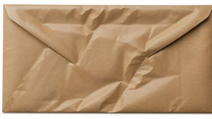 Poster - A flat lay of a brown paper envelope with crumpled texture and strong geometric lines displayed.