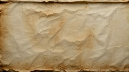 Poster - Antique parchment paper texture with vintage brown stains and delicate folds creates atmosphere.