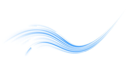 Wall Mural - png vector beam flash trail with blue laser streak and night motion speed over dark road background 