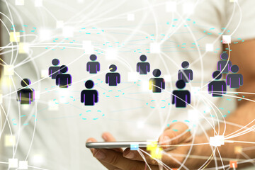 Aufkleber - Social networking scheme - Mixed media