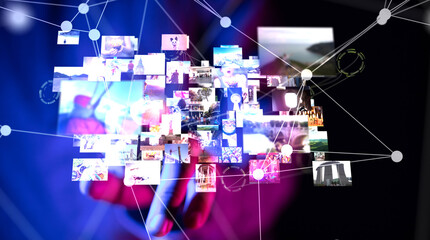 Fototapete - streaming data picture video material