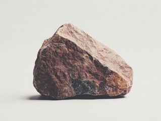 Poster - Isolated single rock formation on white background studio shot close up view geology mineralogy nature