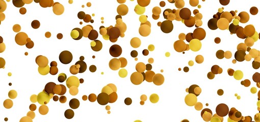 Poster - Floating gold and brown circles, abstract background. Perfect for presentations, websites, and more!