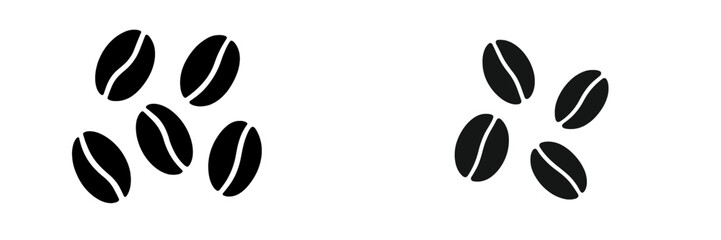 Aufkleber - Set of coffee bean web icons suitable for digital design and branding applications