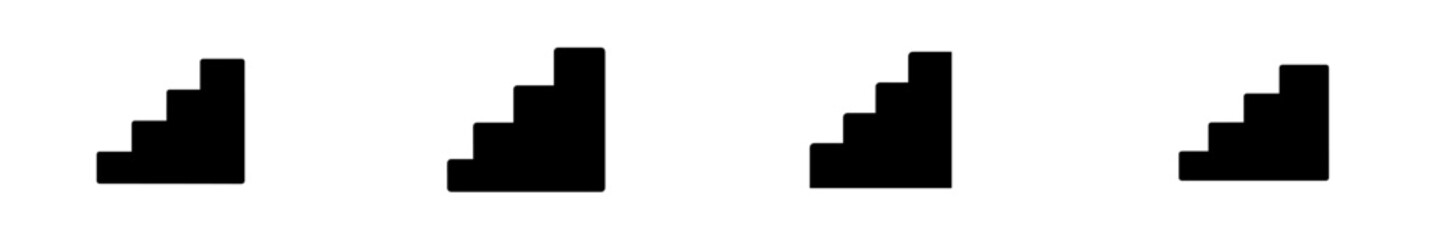 Aufkleber - Collection of web icons depicting various staircase designs for digital interfaces