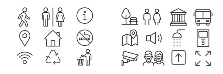 Poster - Set of web icons representing various everyday concepts for user interface design and digital applications