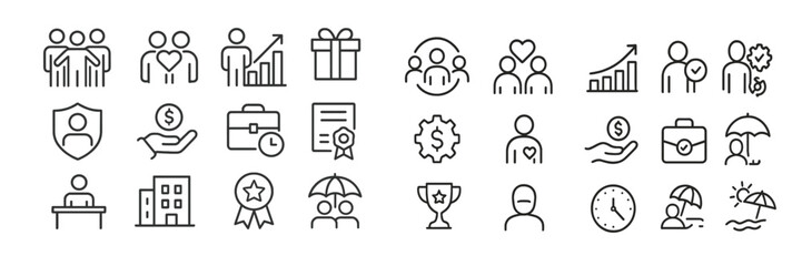 Aufkleber - Collection of web icons featuring diverse elements for user engagement and interaction in digital settings