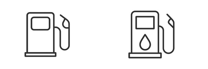 Poster - Set of fuel pump web icons for digital design and application use in transportation sectors