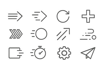 Leinwandbilder - Collection of minimal web icons for user interface design and digital applications