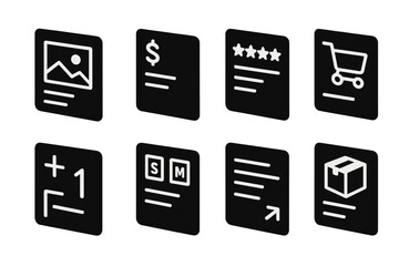 Leinwandbilder - Set of modern web icons designed for various digital applications and user interfaces, ideal for enhancing interactive experiences