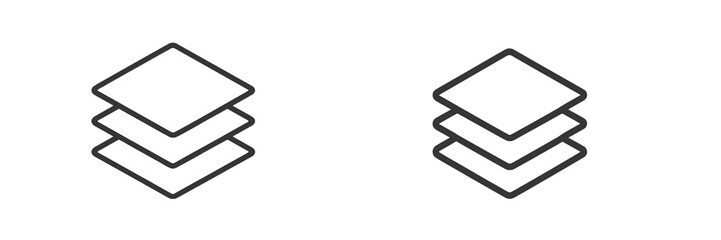 Poster - Set of web icons showcasing layered design elements for digital applications and user interfaces