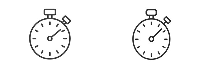 Leinwandbilder - Web icons featuring simple stopwatch designs for timers and productivity applications
