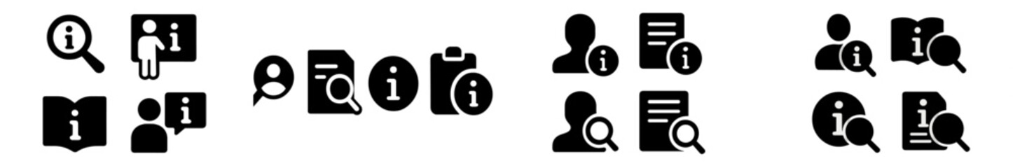 Leinwandbilder - Collection of web icons representing various digital activities and information interactions for user interface design