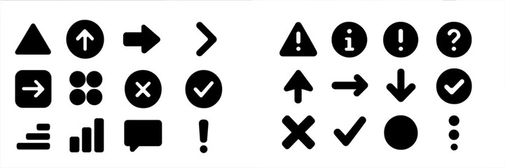 Aufkleber - Set of various vector web icons representing different actions and statuses suitable for digital design and user interfaces