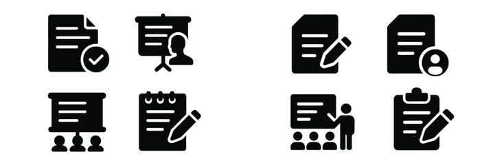 Leinwandbilder - Collection of web icons representing various business and communication concepts for effective digital design