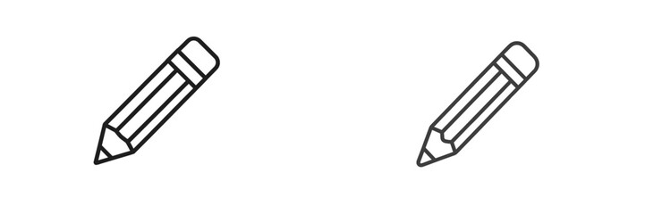 Leinwandbilder - Collection of simple web icons depicting pencils designed for digital applications and user interfaces for various online tasks