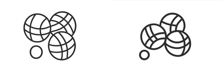 Leinwandbilder - Set of minimalistic web icons representing various balls and sports equipment for modern digital design use