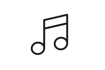 Leinwandbilder - Set of web icons featuring a musical note symbol for creative design applications and digital content creation