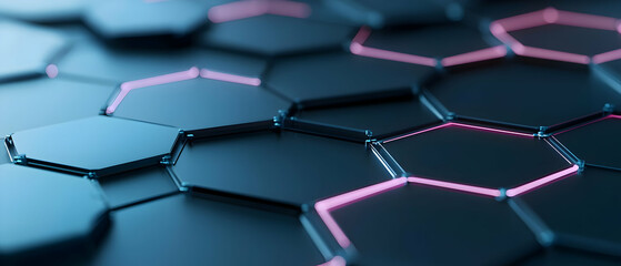 Poster - Abstract Hexagon Pattern Geometric Background Design