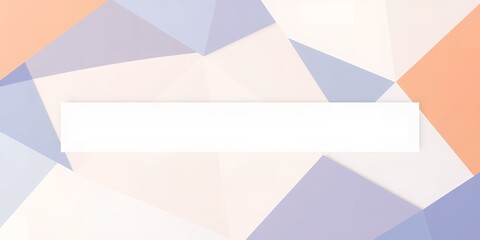 Poster - Abstract pastel geometric background with triangles and a white rectangle in the center