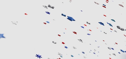 Poster - Celebrate Independence Day with this vibrant image of red, white, and blue stars.
