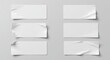 © MumarProject - Rectangular Paper Stickers with Folded Edges for Branding Mockup Set