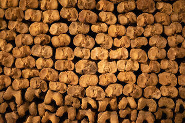 Poster - High-resolution image of stacked bones, perfect for backgrounds or textures.  Great for design projects.