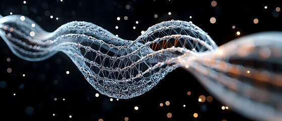 Poster - Abstract Flowing Particles Design