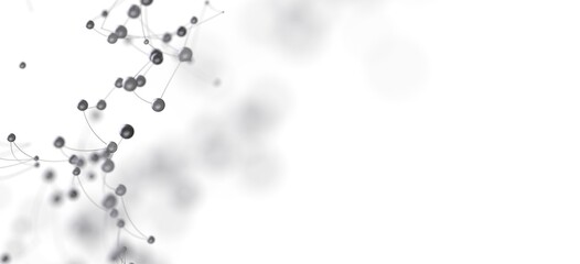 Leinwandbilder - Modern abstract background image of connected dots and lines. Perfect for technology, network, and connection concepts.