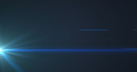 Poster - digital image of spot of light against blue background