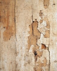Poster - Weathered wood panel close up showing cracked and peeling paint vertical shot texture background in natural light