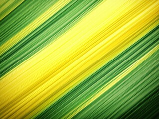 Poster - Abstract diagonal stripes of green and yellow creating a vibrant graphic pattern close up view studio shot