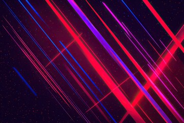 Leinwandbilder - Radiant Lines of Magenta and Crimson Light Play