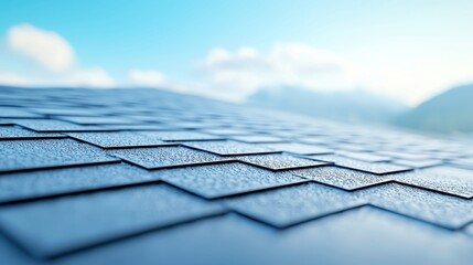 Poster - Architectural Shingle Roof Slope, balanced design featuring high-quality shingles, perfect for enhancing visual appeal in rendered environments, showcasing elegant lines and textures.